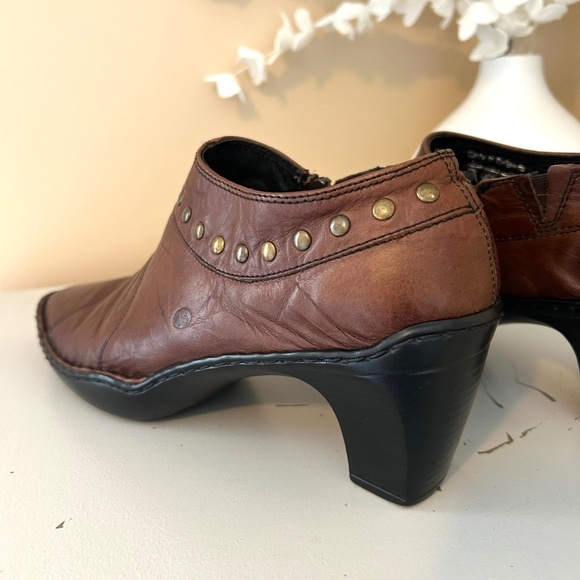 Josef Seibel Kendra Crinkle Leather Ankle Shoe/Bootie Cognac Size EU41/US10-10.5 - Picture 14 of 16